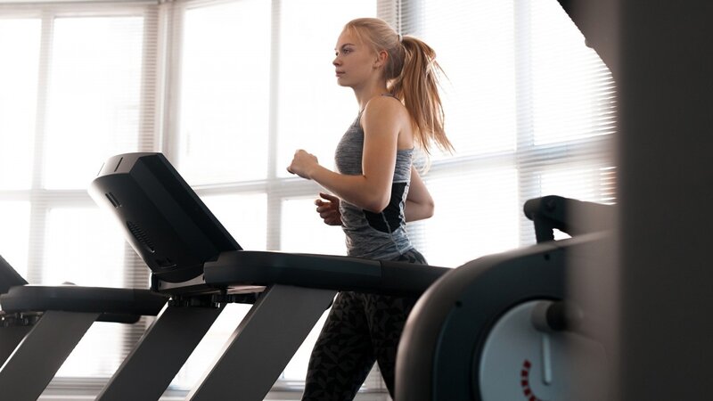 Running at a higher speed requires the treadmill to work harder